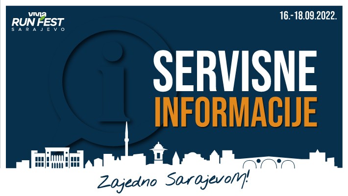 Servisne informacije - "Vivia Run Fest" - Sarajevo Polumaraton i G-Drive &Scaron;tafetni Polumaraton